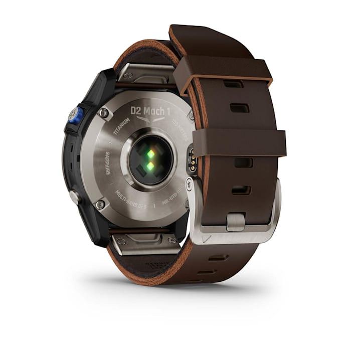 D2™ Mach 1, Aviator Smartwatch with Oxford Brown Leather Band