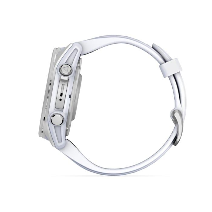 Fēnix® 8 - 43 mm, AMOLED, Silver con cinturino Whitestone in silicone