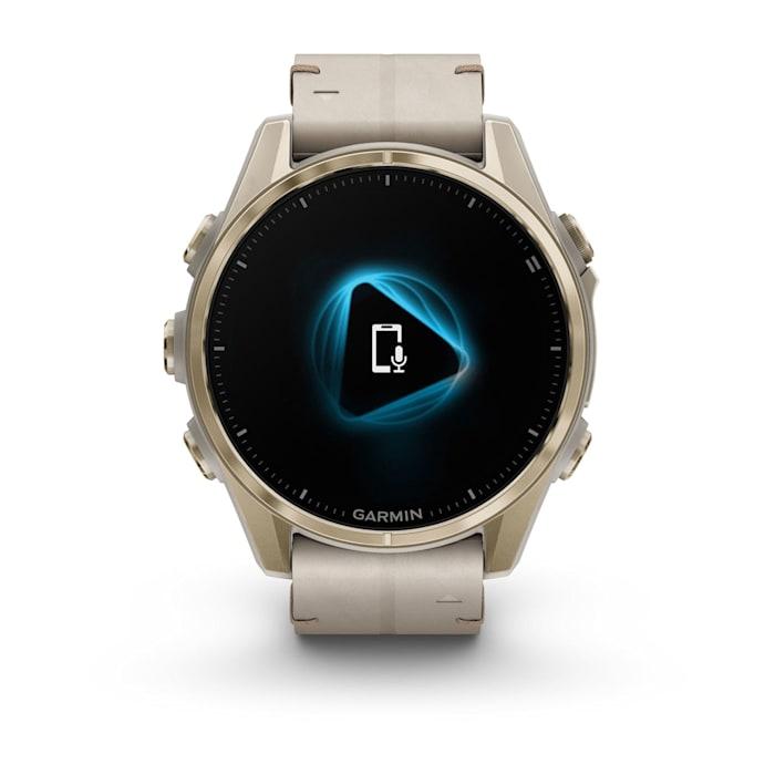 Fēnix® 8 - 43 mm, AMOLED, Sapphire, Oro rosato con cinturino in pelle avorio - 010-02903-40