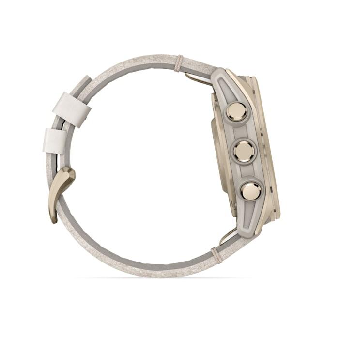 Fēnix® 8 - 43 mm, AMOLED, Sapphire, Oro rosato con cinturino in pelle avorio - 010-02903-40