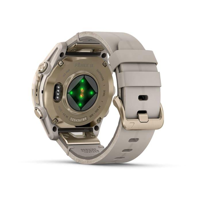 Fēnix® 8 - 43 mm, AMOLED, Sapphire, Oro rosato con cinturino in pelle avorio - 010-02903-40