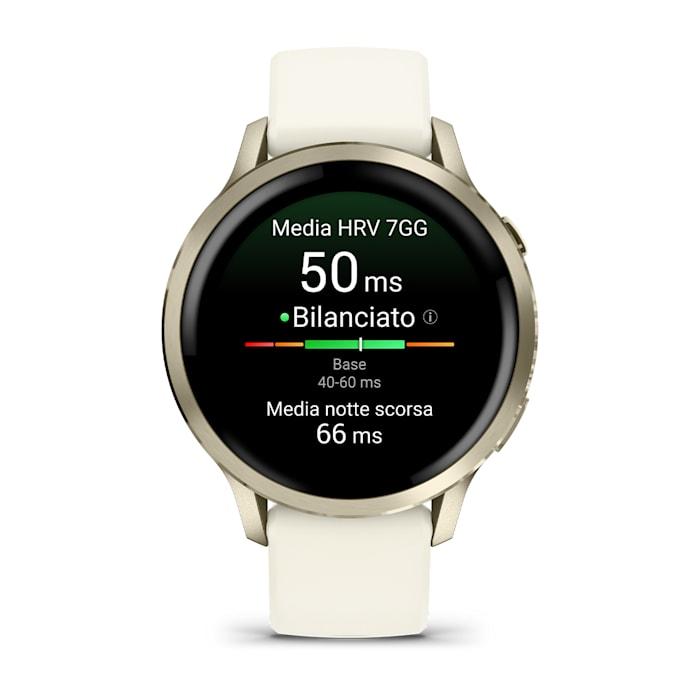 Venu® 4 – 41 mm, Lunar gold con cinturino in silicone Bone