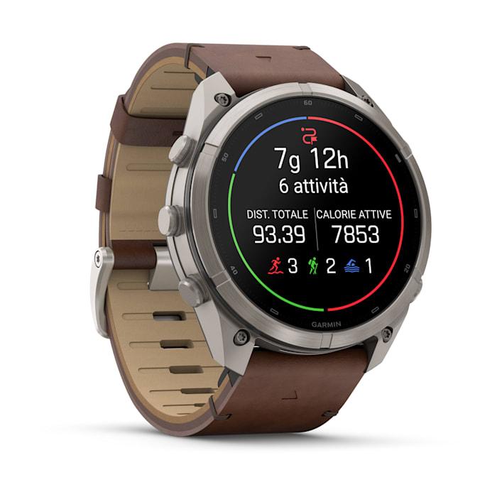 Fenix 9 Pro – inReach, 51mm, Titanio con cinturino in pelle Walnut