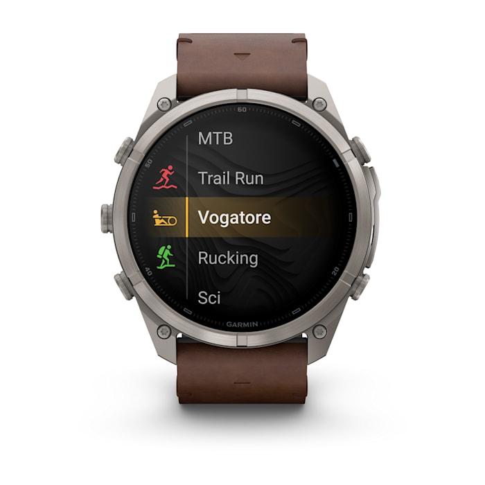 Fenix 9 Pro – inReach, 51mm, Titanio con cinturino in pelle Walnut
