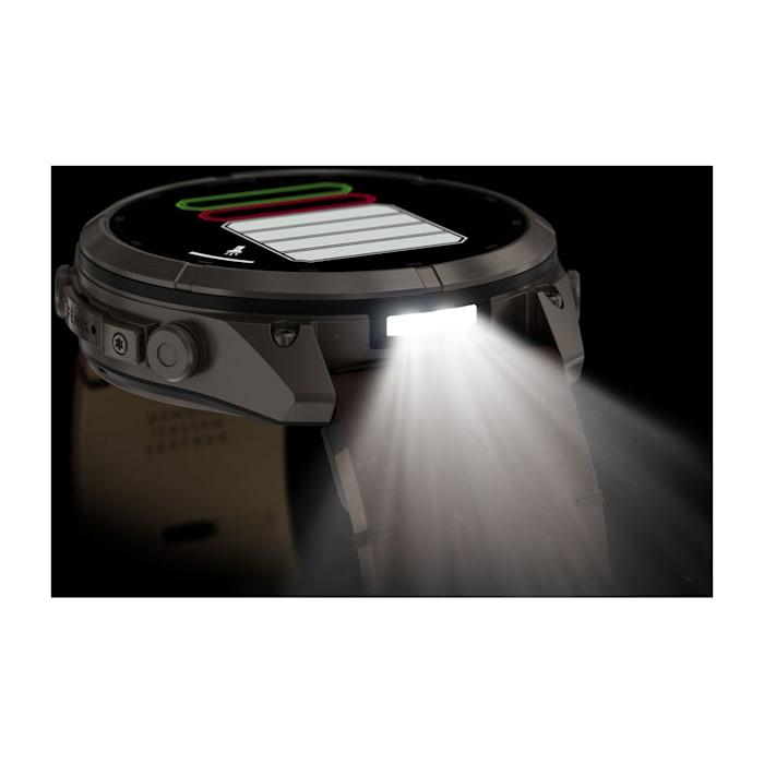 Fenix 9 Pro – inReach, 51mm, Titanio con cinturino in pelle Walnut