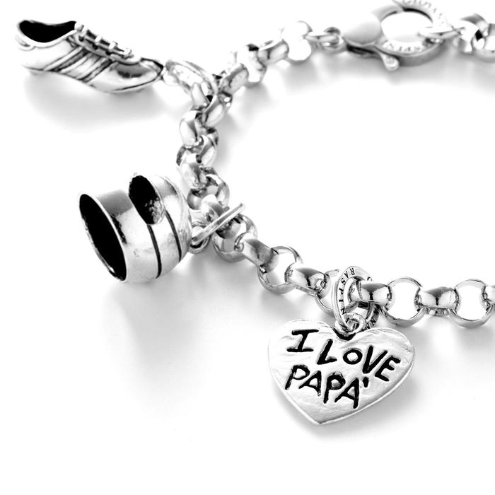 Charm Cuore "I Love Papà"