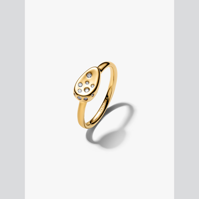 Anello Sigillo Piccolo con Pietre Luminose
