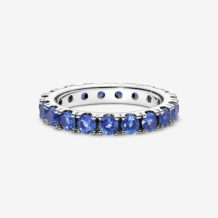 Anello Fascia Scintillante Blu
