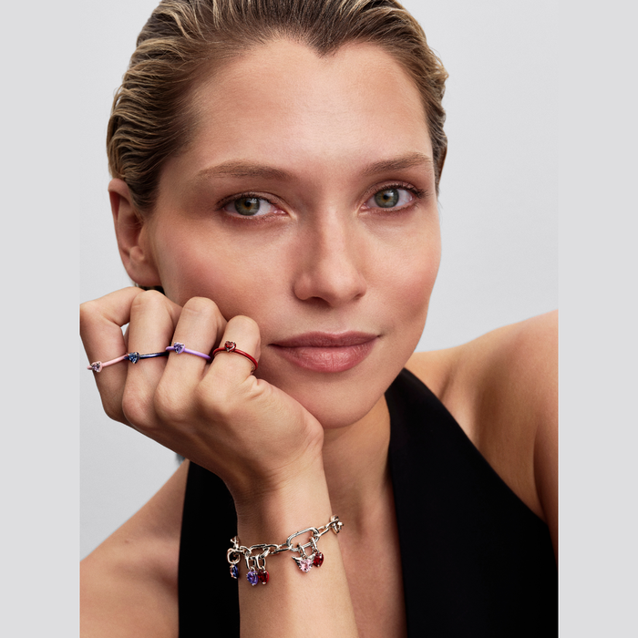 Anello Viola Chakra Heart Pandora ME