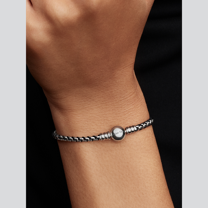 Bracciale Intreccio Tessuto Nero