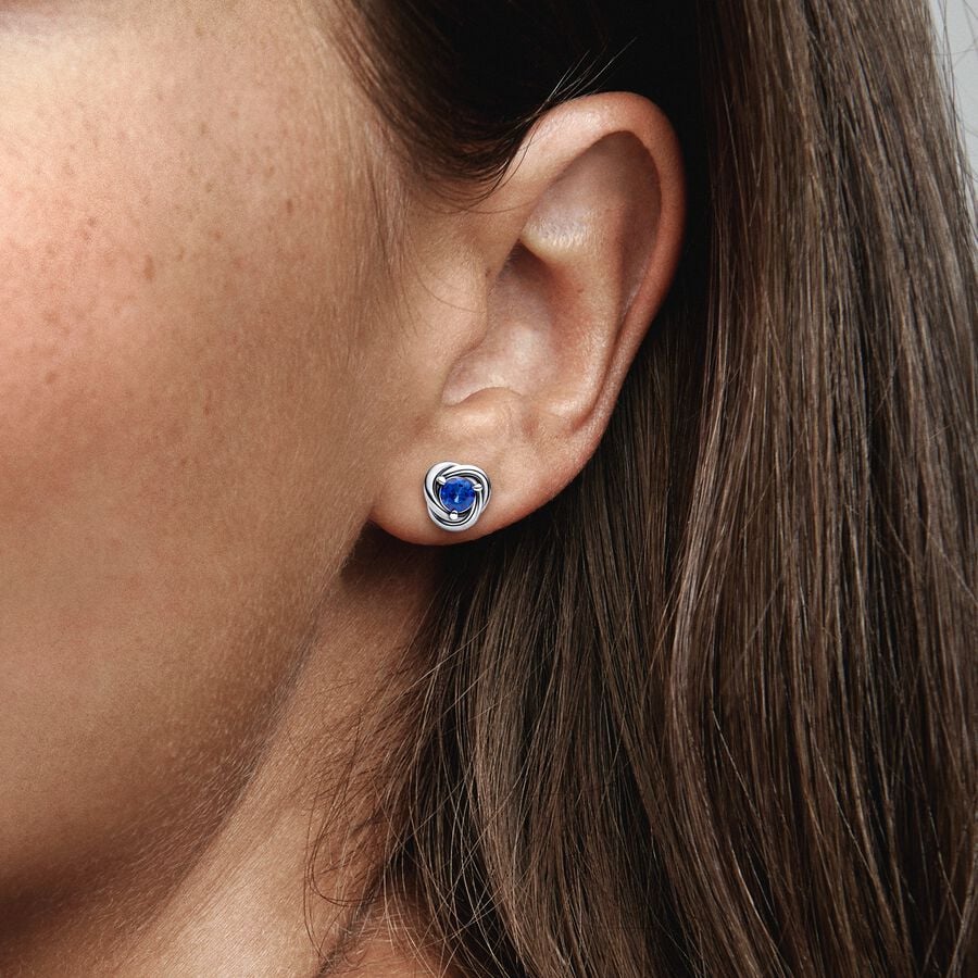 Orecchini a lobo Cerchi Eterni Blu Settembre