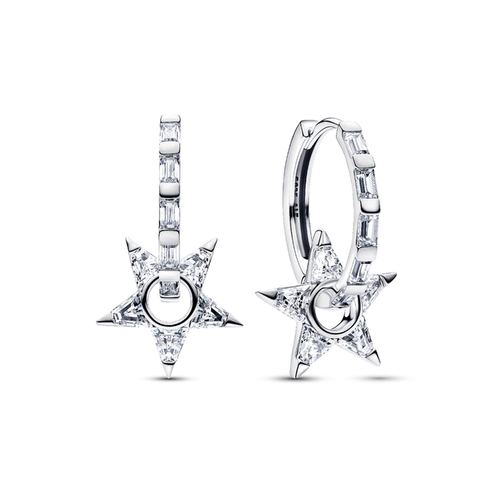 Orecchini Cerchi Openwork Stella Luminosa