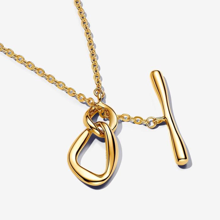 Collana Chiusura a T Linea Sinuosa