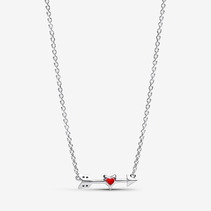 Collana Freccia e cuore in vetro di Murano