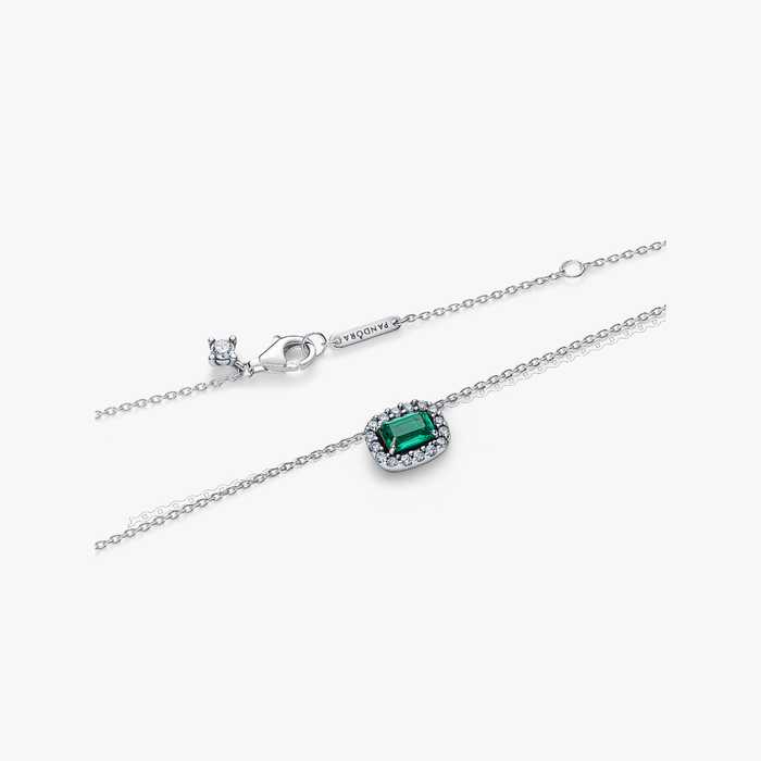 Collane e Pendenti Collana Punto Luce Rettangolo Verde
