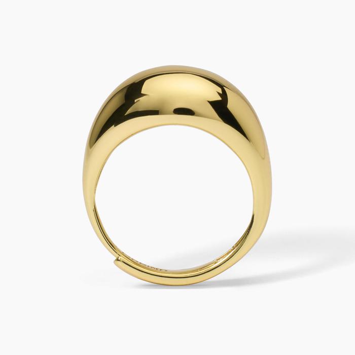 Anello chevalier in argento dorato NICOLE