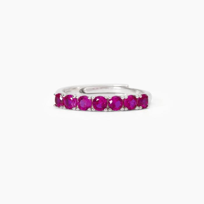 Anello in argento con rubini sintetici SOIRÉE