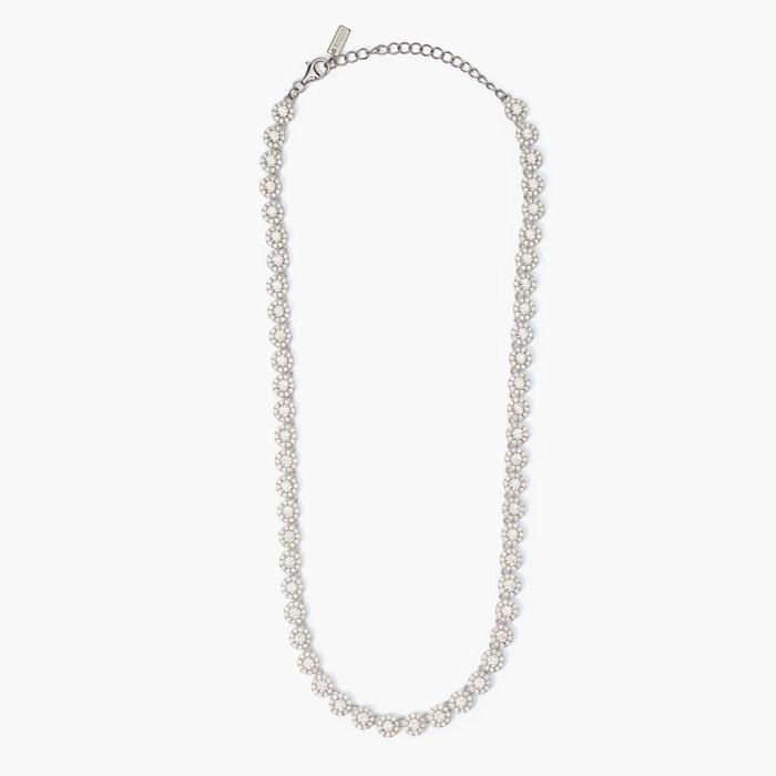 Girocollo tennis in argento con zirconi Milanesienne