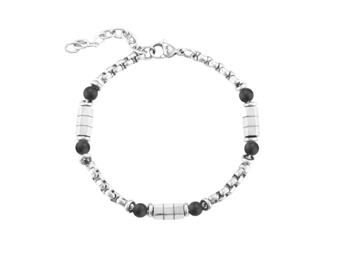 Bracciale Onice e Acciaio