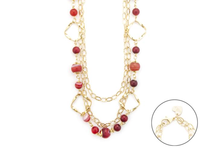 COLLANA AGATA ROSSA