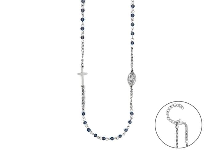 COLLANA ACCIAIO ROSARIO