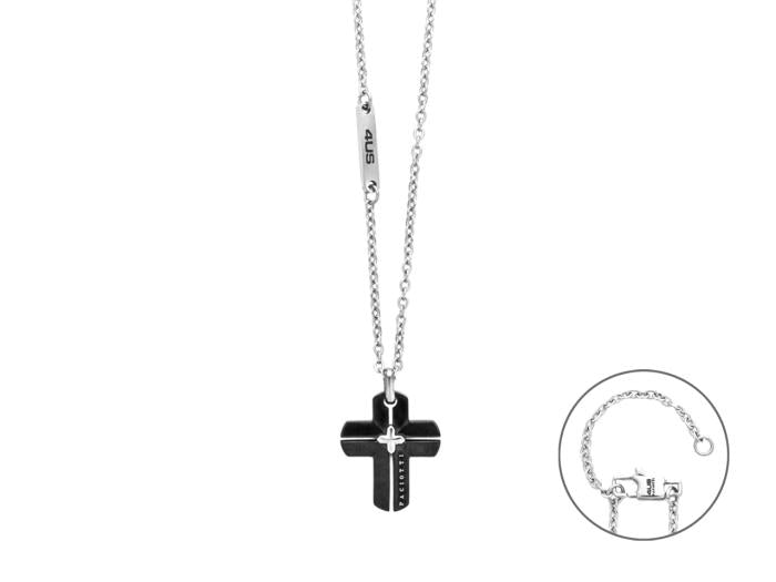 Collana Acciaio Croce