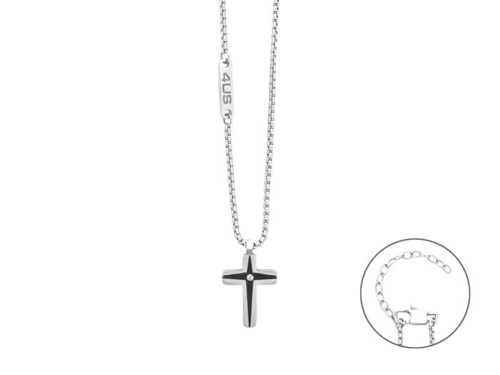 Collana Acciaio Croce