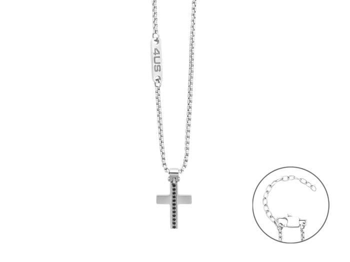 Collana Acciaio Croce
