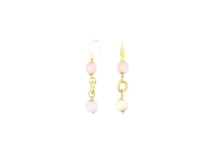 ORECCHINI GIADA E MORGANITE