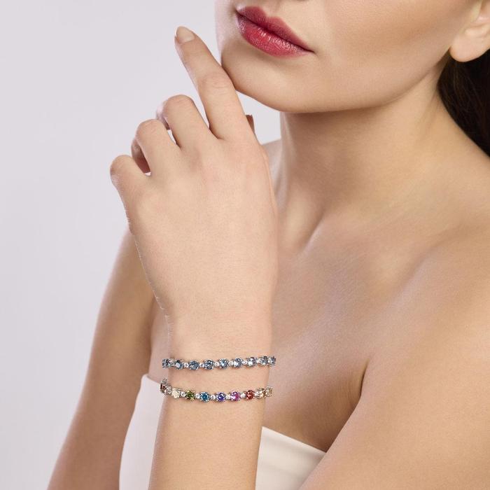 Bracciale con acquamarina sintetica Chapeau