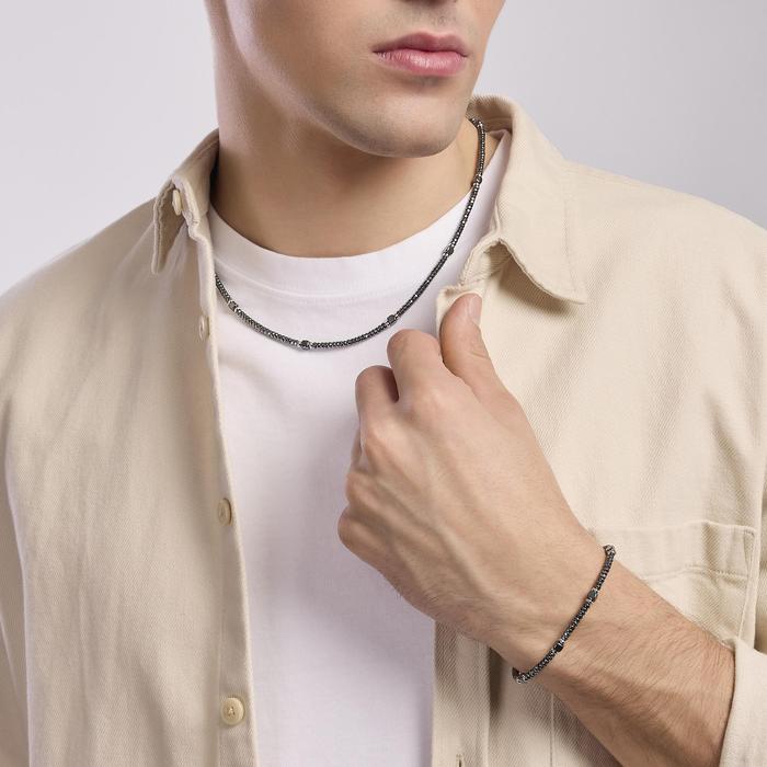 Bracciale uomo con rondelle Route 66