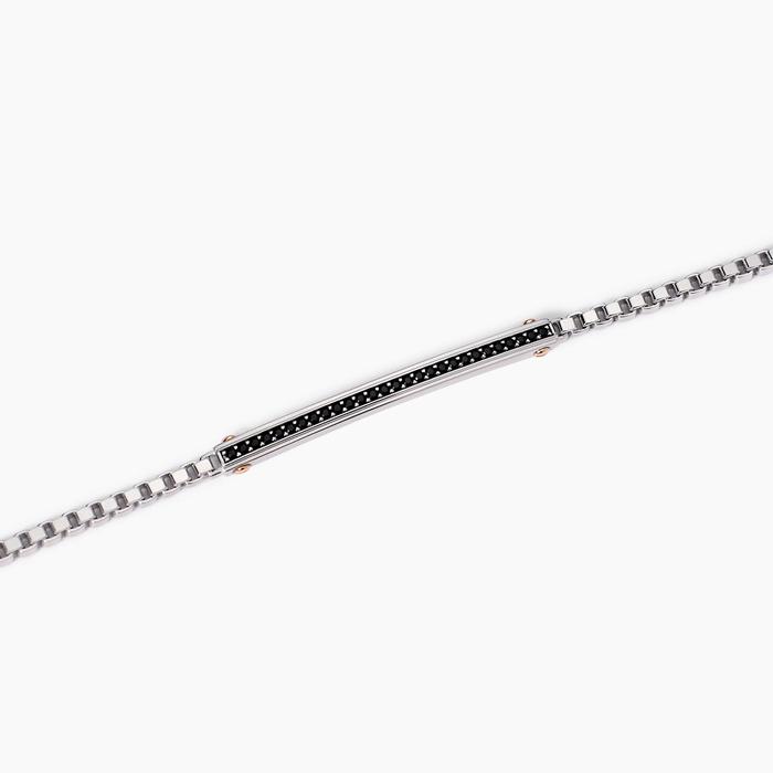 Bracciale uomo con dettagli placcati oro rosa Cosmopolitan