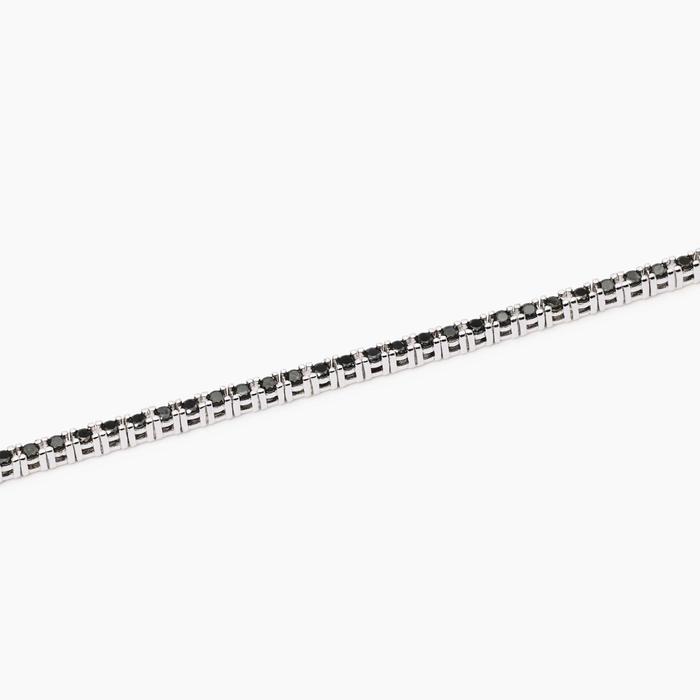 Bracciale tennis uomo con zirconi neri Tennis Club