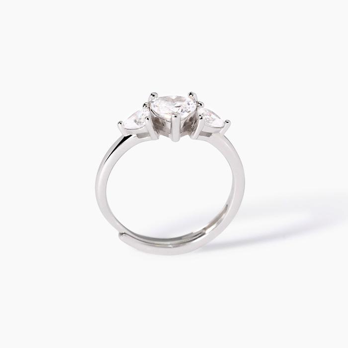 Anello in argento con zirconi cuore Lovely