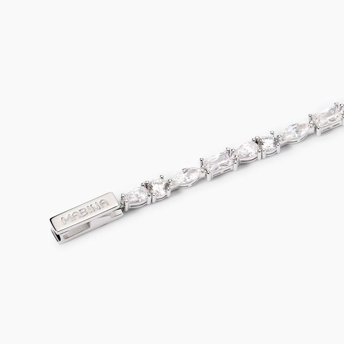 Bracciale con elementi taglio baguette e goccia Luxury