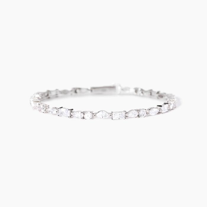 Bracciale con elementi taglio baguette e goccia Luxury