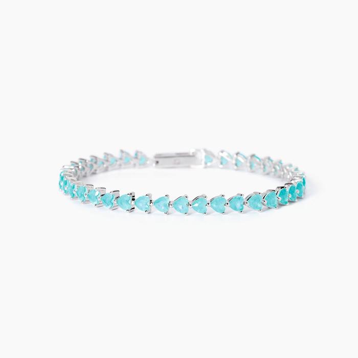 Bracciale tennis con fusion stone glass azzurro Non Sarà Un'avventura