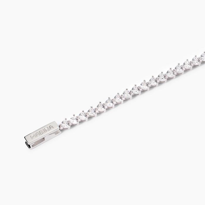 Bracciale tennis con zirconi taglio cuore Non Sarà Un'avventura