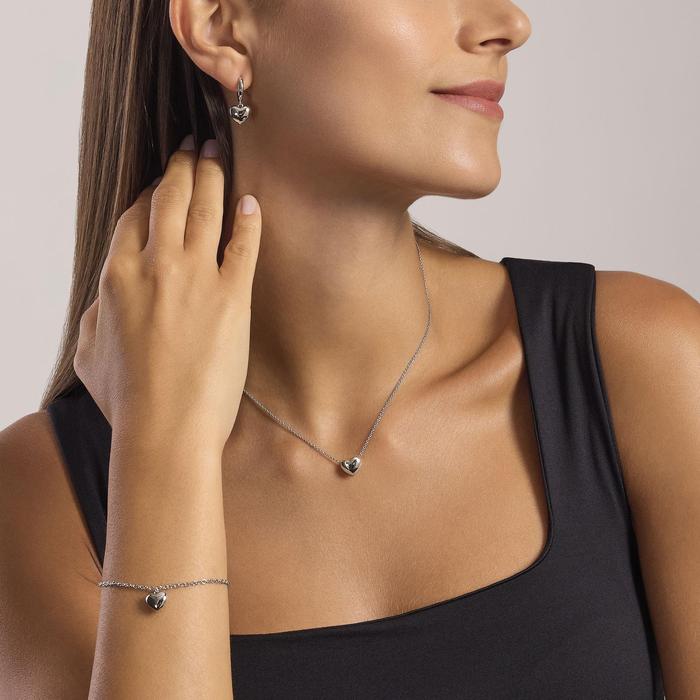 Bracciale in argento con ciondolo cuore Feeling