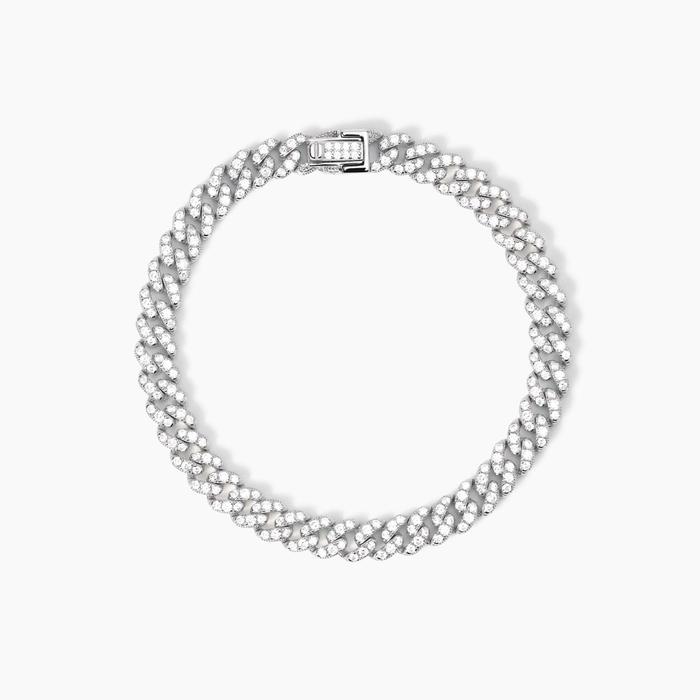 Bracciale con catena groumette diamantata Privilegio