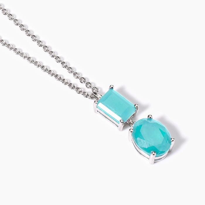 Girocollo con fusion stone glass azzurro SANTORINI