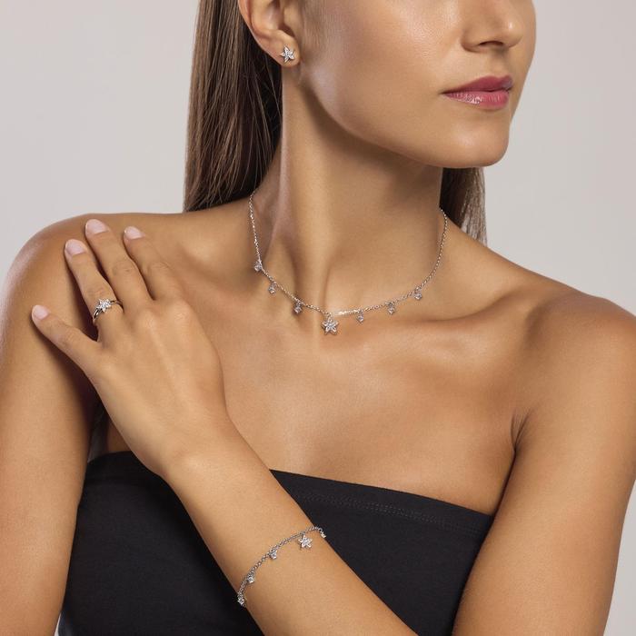 Orecchini in argento con fiore Incantesimo