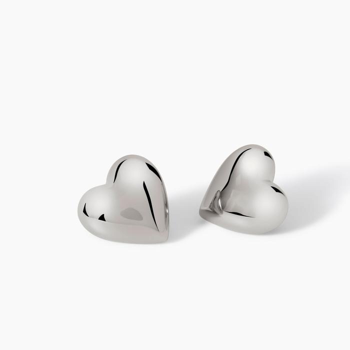 Orecchini in argento a forma di cuore Don't Say Love