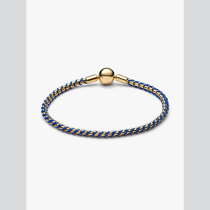 Bracciale Intreccio Tessuto Blu