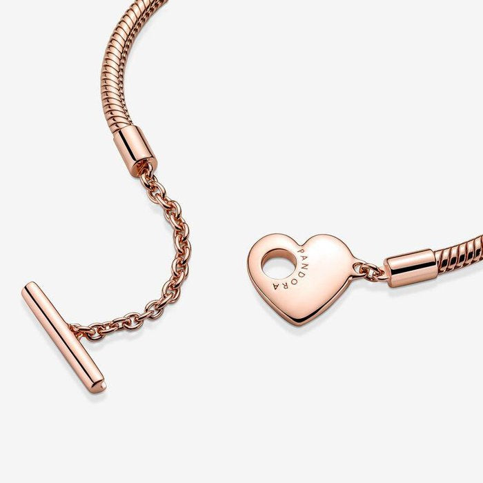 Bracciale con Chiusura a T e Cuore
