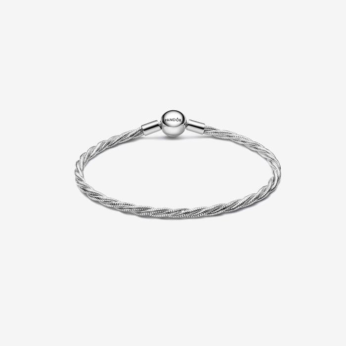 Bracciale Maglia Doppia Intrecciata con Chiusura a Sfera