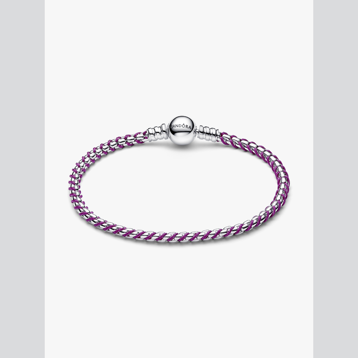Bracciale Intreccio Tessuto Viola