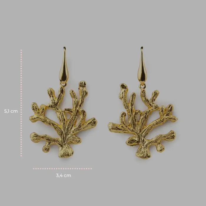 Orecchini Corallo Gold