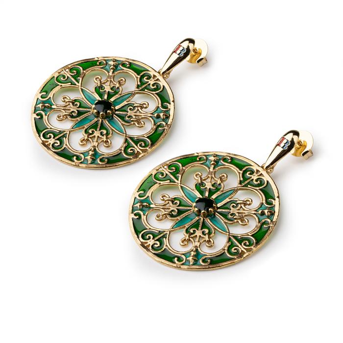 Orecchini Rosone Verde