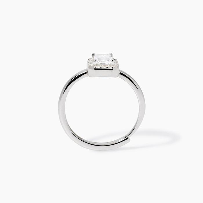 Anello con zircone taglio ottagonale Cool or Rétro
